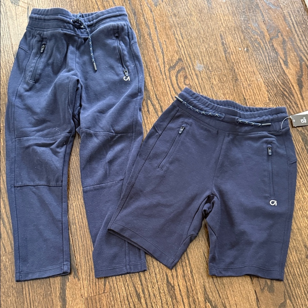 GAP Navy Kids Active Pull-On Joggers & Shorts Set